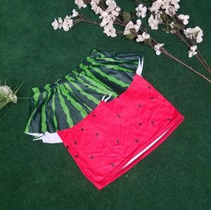 Black Milk Clothing Watermelon Peplum Skirt